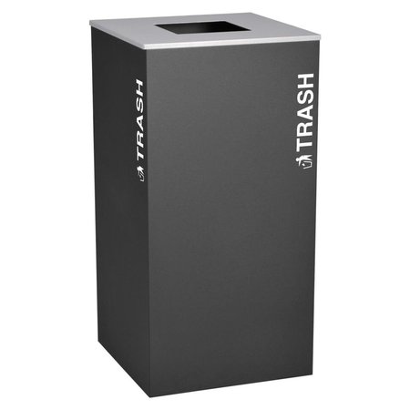 EX-CELL KAISER Ex-Cell Kaiser RC-KD36-T BLX 36 Gallon Trash Recycling Bin; Black RC-KD36-T BLX